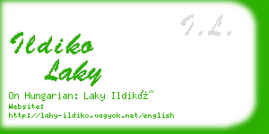 ildiko laky business card